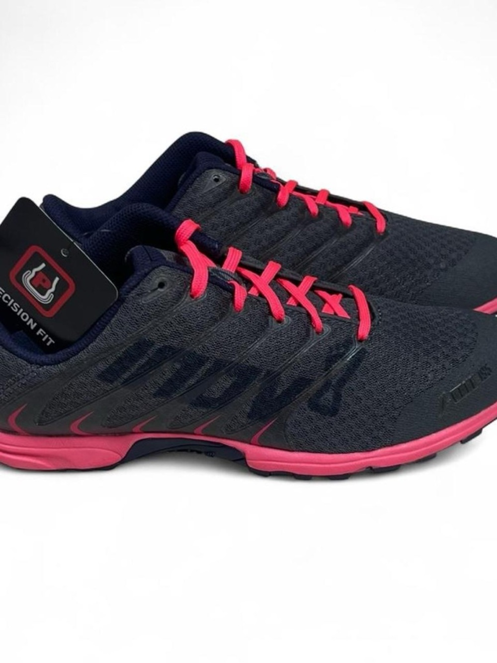 NWT Inov8 FLite 195 Precision Fit Grey Pink w/Navy Sole Women’s 9 Running Shoe